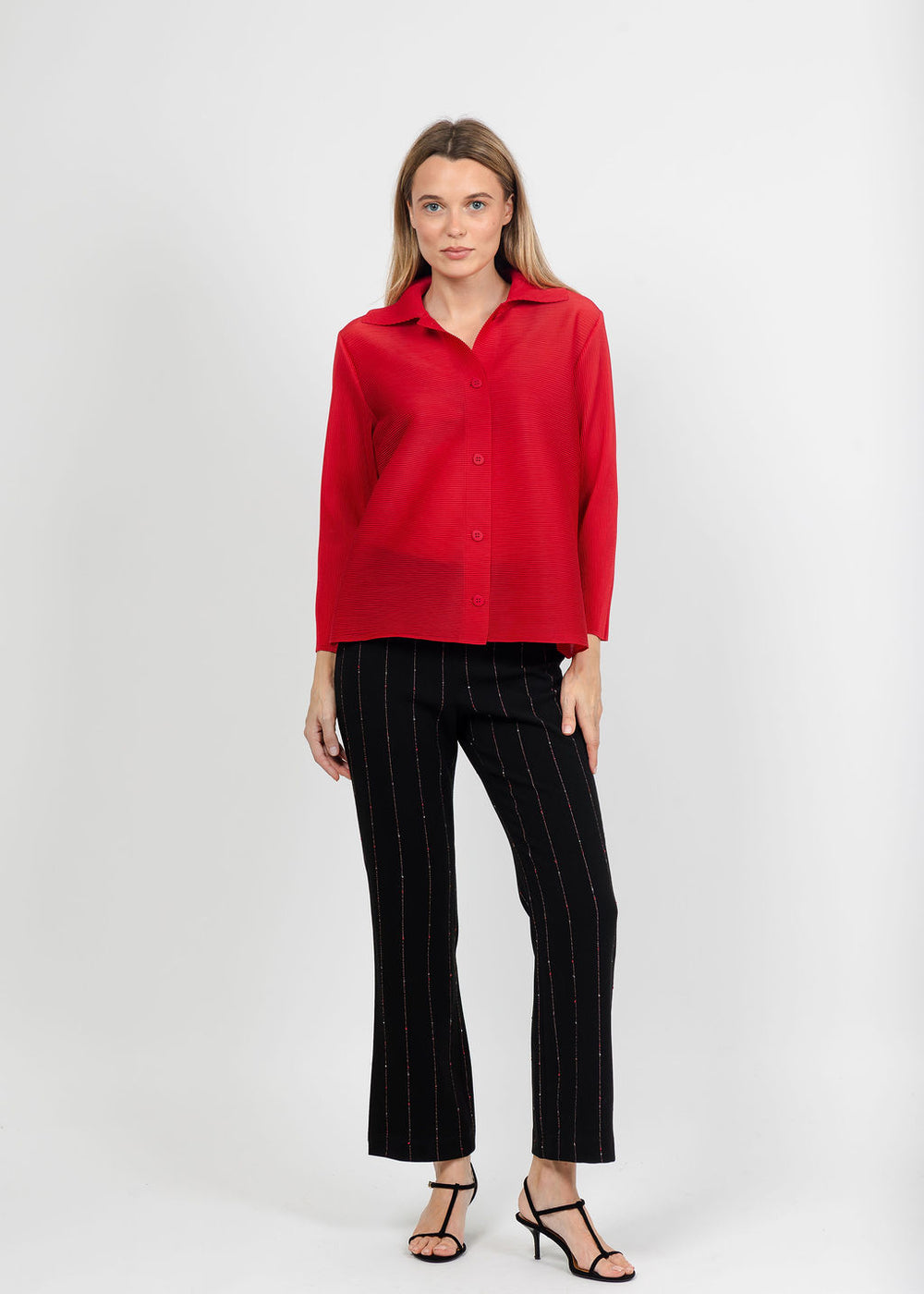 Olivia by Habitat Parisian Pleats Night Out Jacket in Roma available at Barbara Katz