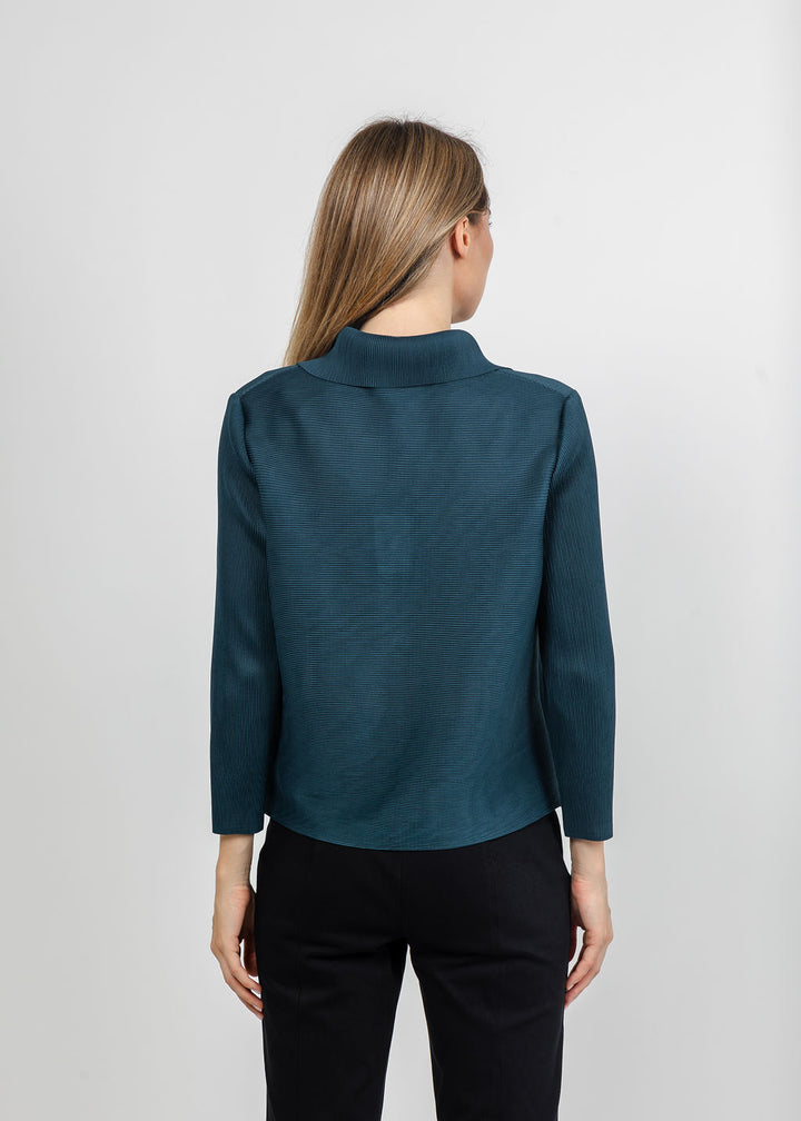Olivia by Habitat Parisian Pleats Night Out Jacket in Spruce available at Barbara Katz