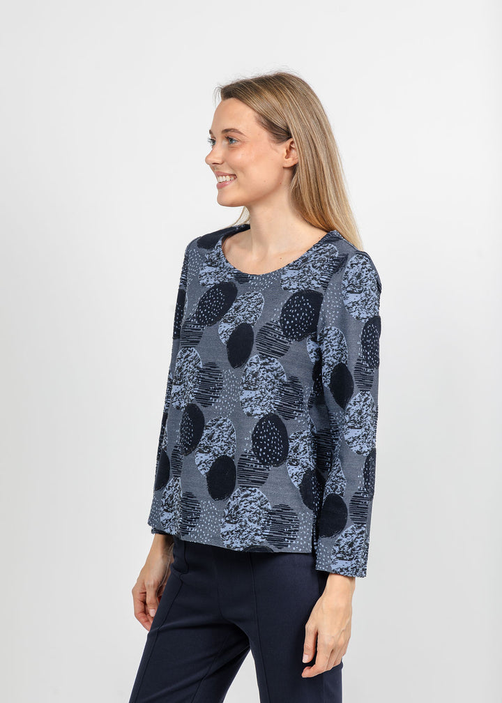 Olivia by Habitat Spotlight Modern Tee in Navy available at Barbara Katz