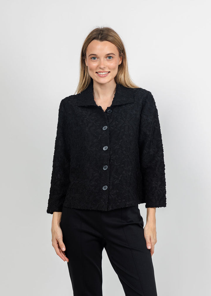 Olivia by Habitat Urban Petal Jacket in Black available at Barbara Katz