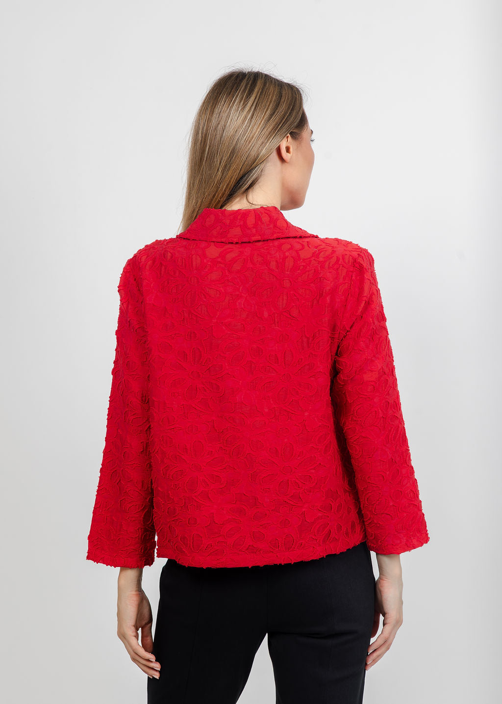 Olivia by Habitat Urban Petal Jacket in Red available at Barbara Katz