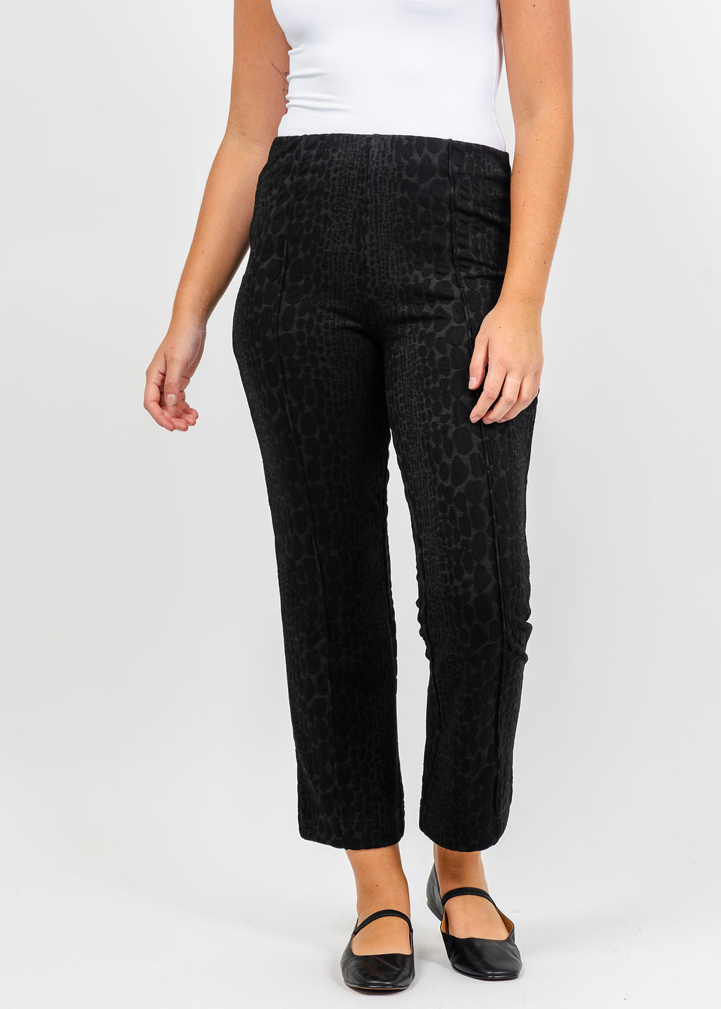 Olivia by Habitat Wild at Heart Kick Flare Pant in Black available at Barbara Katz