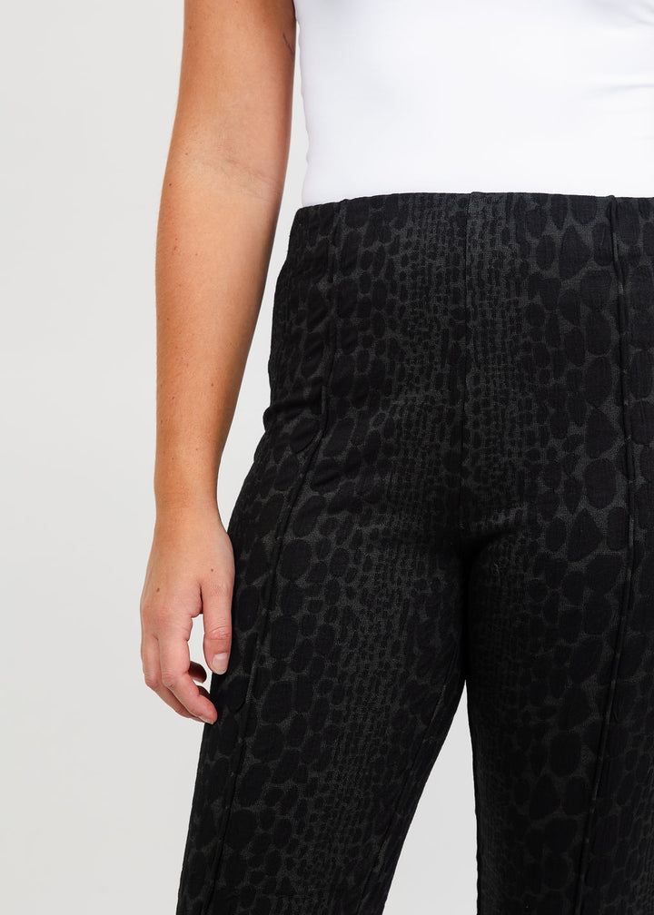 Olivia by Habitat Wild at Heart Kick Flare Pant in Black available at Barbara Katz