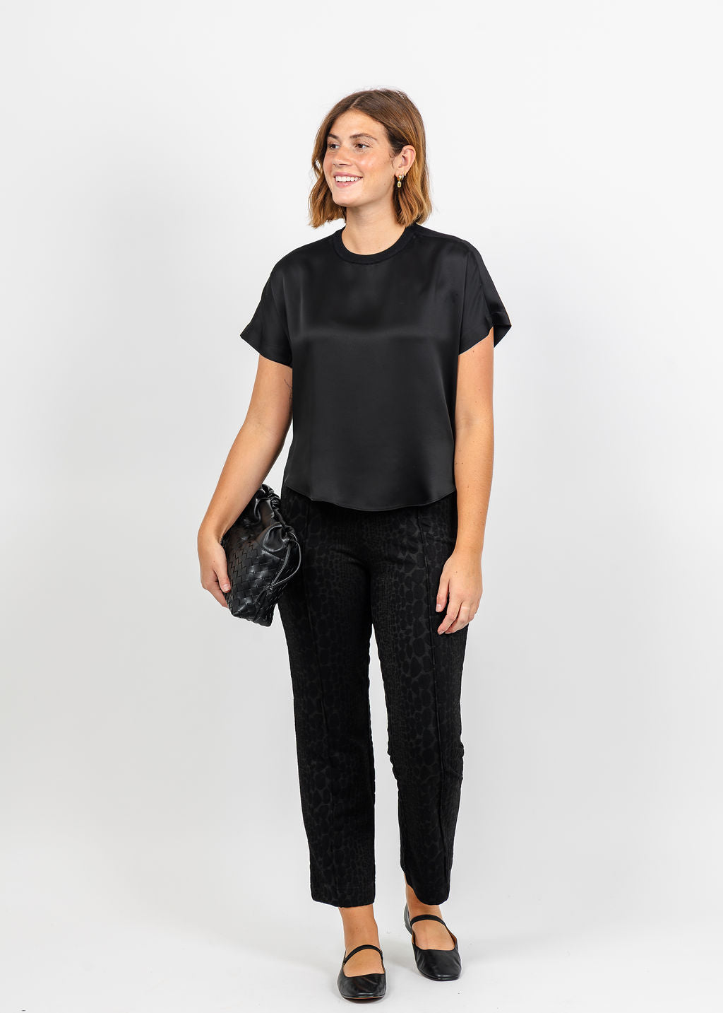 Olivia by Habitat Wild at Heart Kick Flare Pant in Black available at Barbara Katz