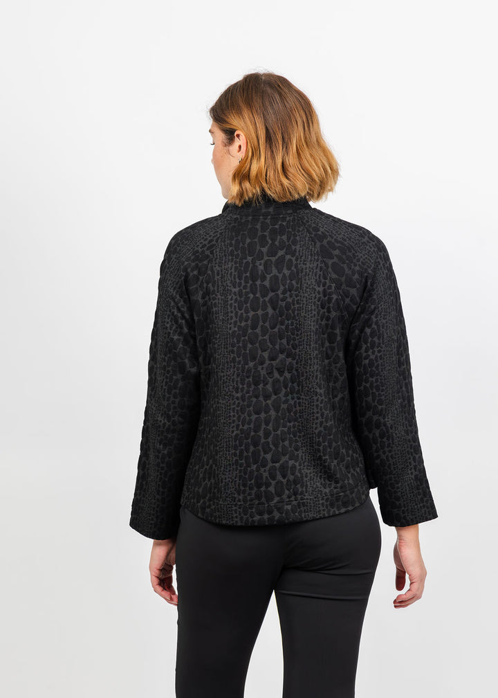Olivia by Habitat Wild at Heart Raglan Jacket in Black available at Barbara Katz