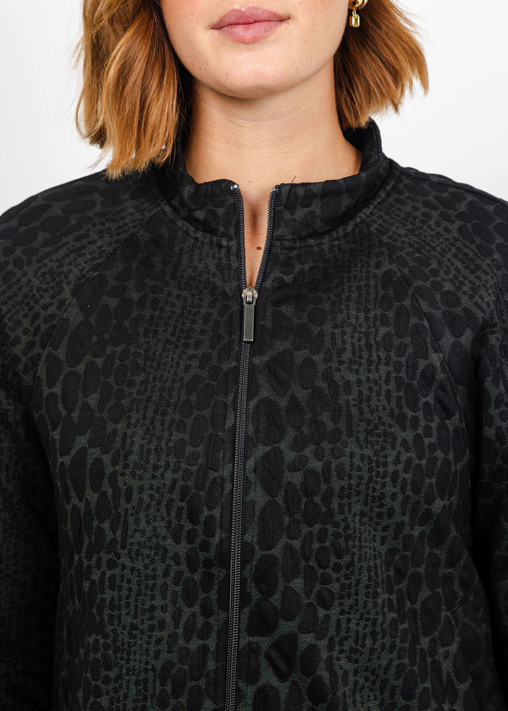 Olivia by Habitat Wild at Heart Raglan Jacket in Black available at Barbara Katz