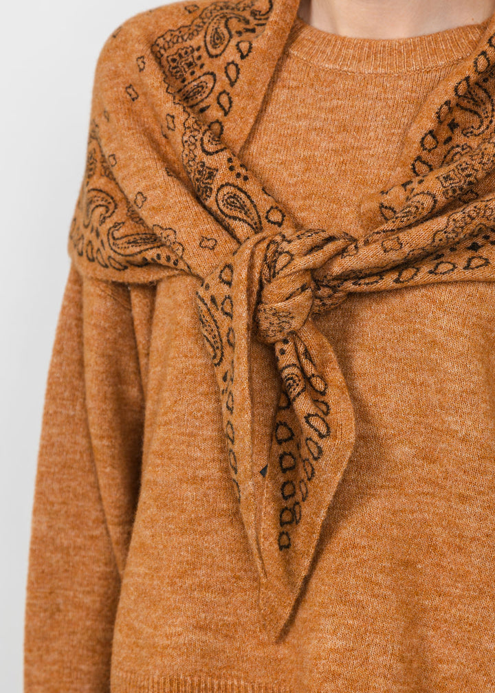 Oui Bandana Triangle Scarf in Light Rosewood available at Barbara Katz