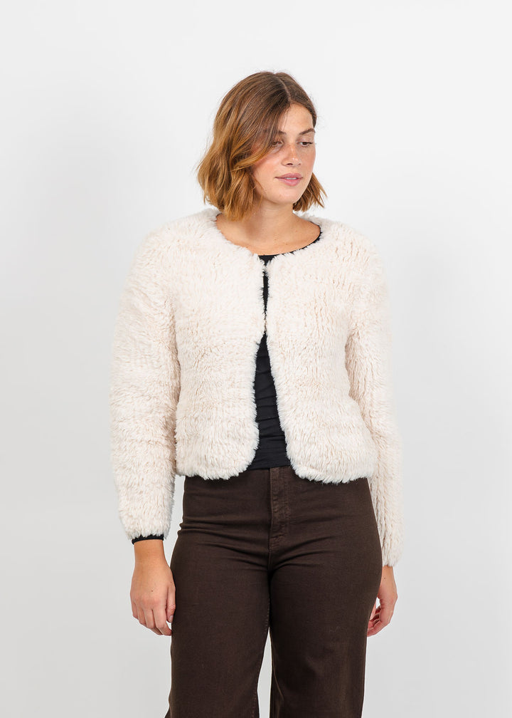 Oui Cozy Jacket in Whitecap Grey available at Barbara Katz