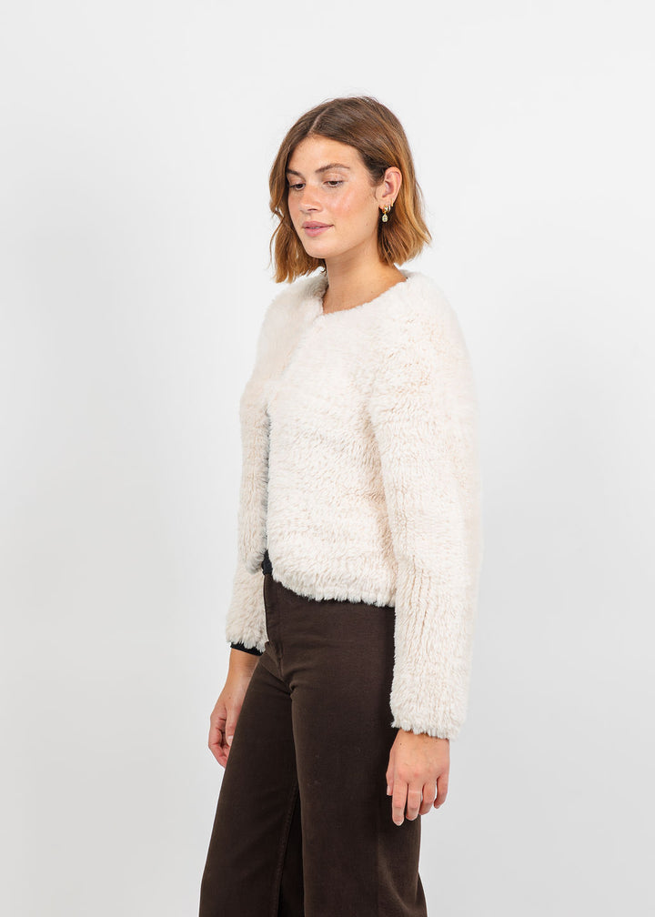 Oui Cozy Jacket in Whitecap Grey available at Barbara Katz