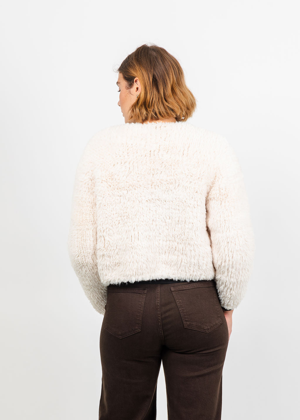 Oui Cozy Jacket in Whitecap Grey available at Barbara Katz