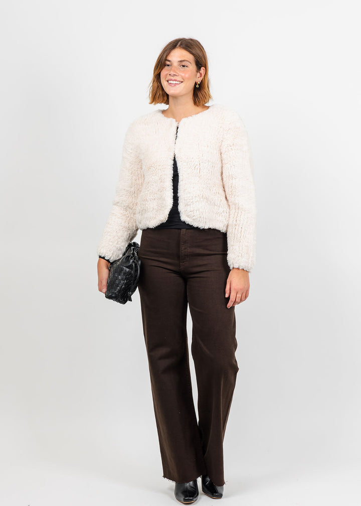 Oui Cozy Jacket in Whitecap Grey available at Barbara Katz