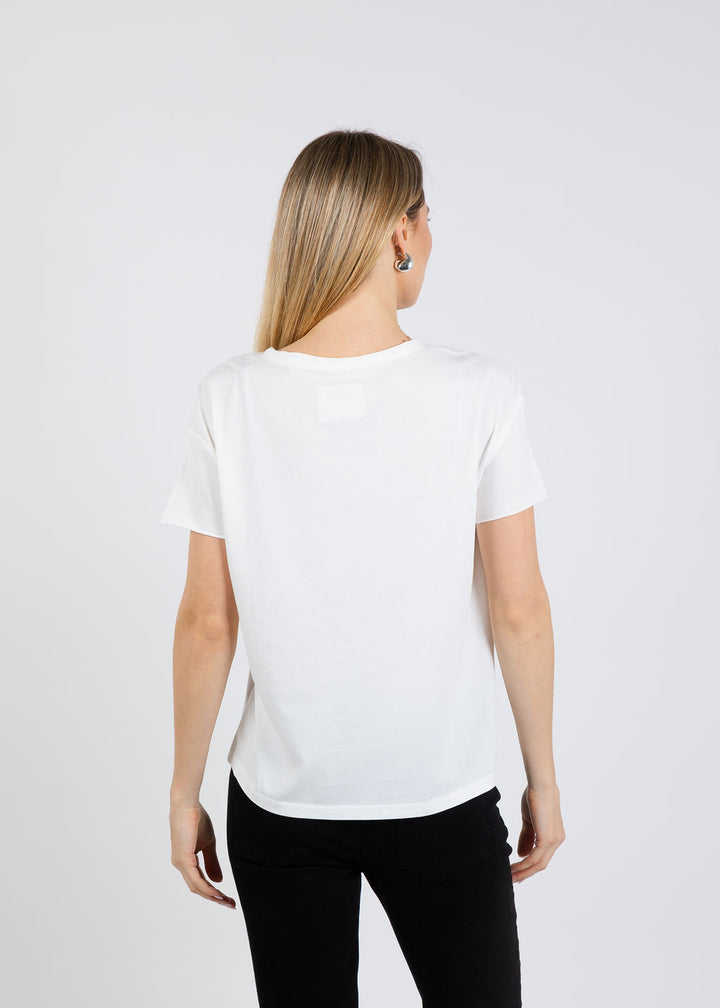 Oui Heart Adore Tee in Cloud Dancer available at Barbara Katz