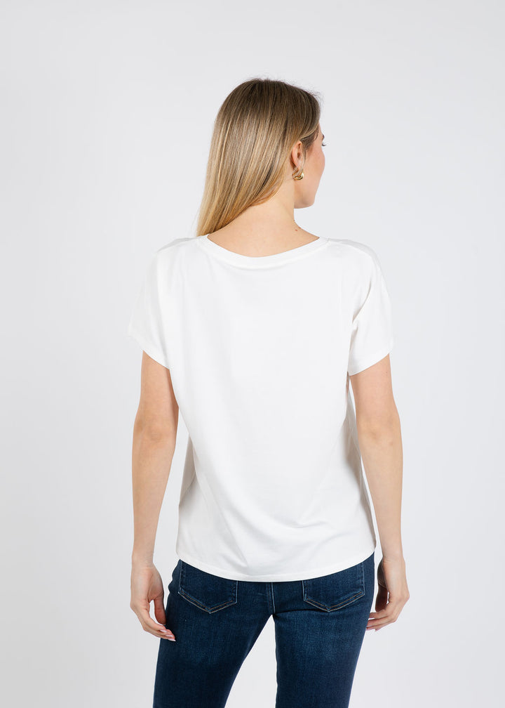 Oui J'adore Sketch Tee in Cloud Dancer available at Barbara Katz