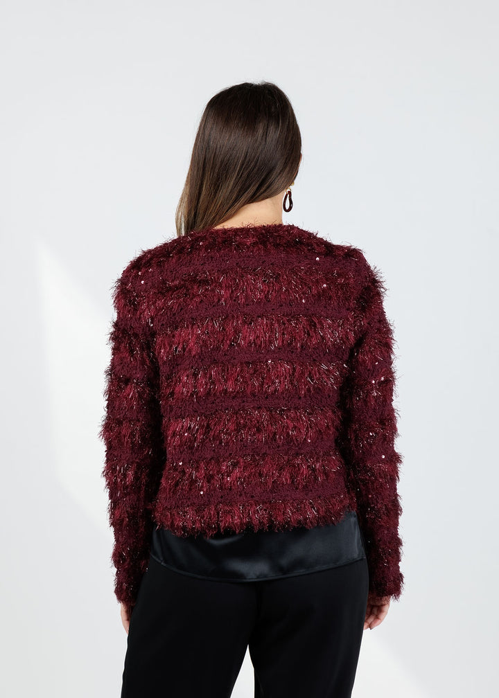 Oui Madi Party Jacket in Bramble Berry available at Barbara Katz