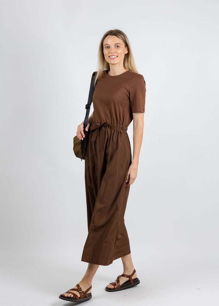 Oui T-Shirt Maxi Dress in Fondue Fudge available at Barbara Katz