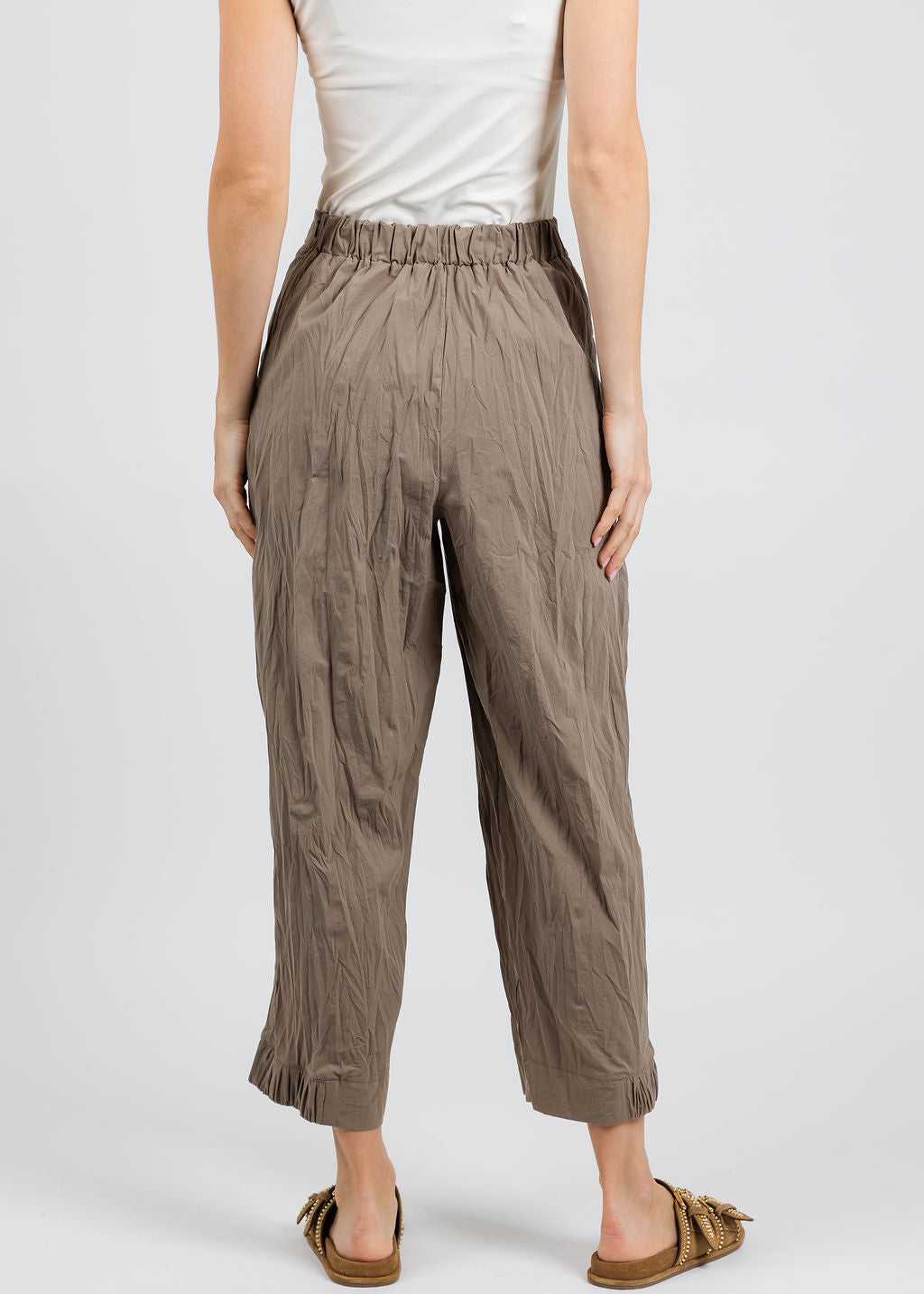 Ozai N Ku Crop Pants in Olive available at Barbara Katz