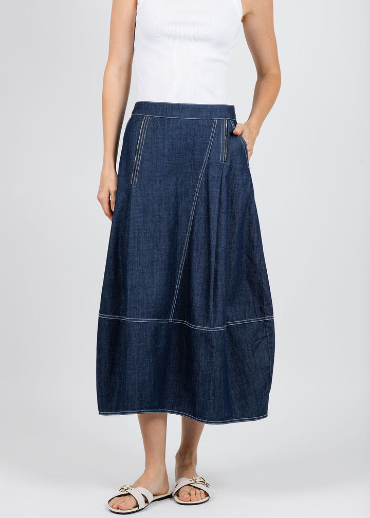 Ozai N Ku Denim Balloon Skirt available at Barbara Katz