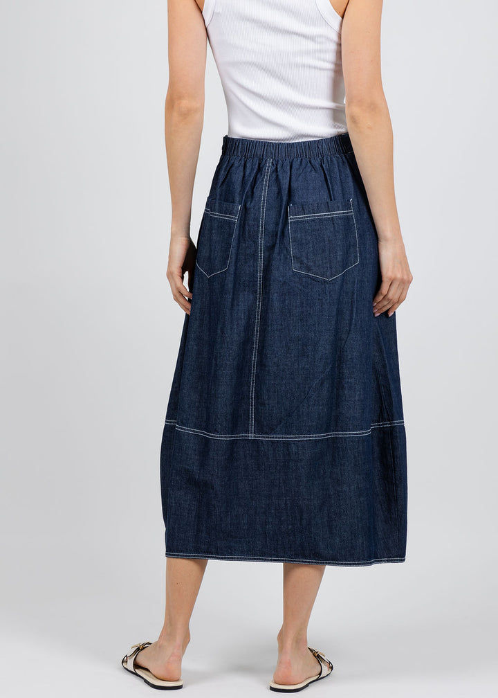 Ozai N Ku Denim Balloon Skirt available at Barbara Katz