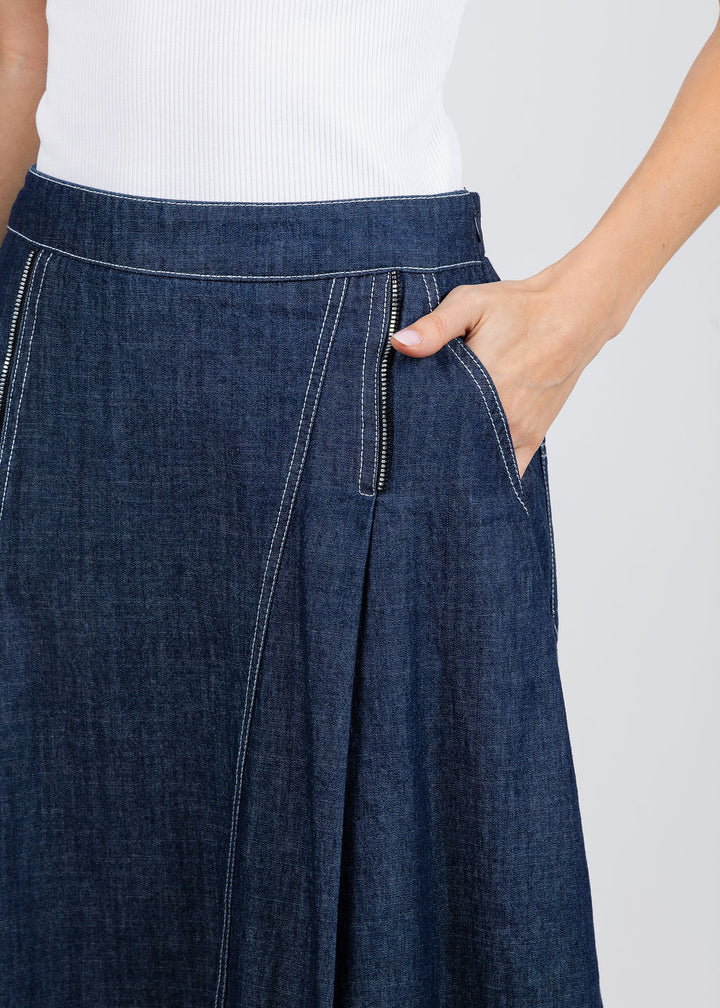 Ozai N Ku Denim Balloon Skirt available at Barbara Katz