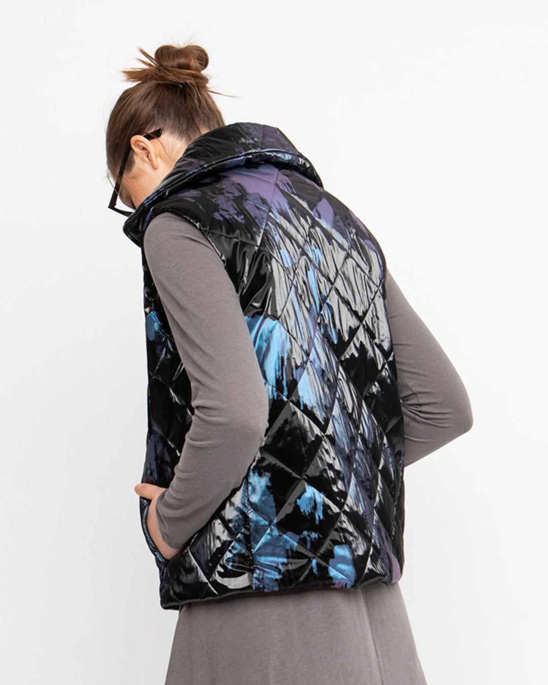 Ozai N Ku Shinny Puffer Vest