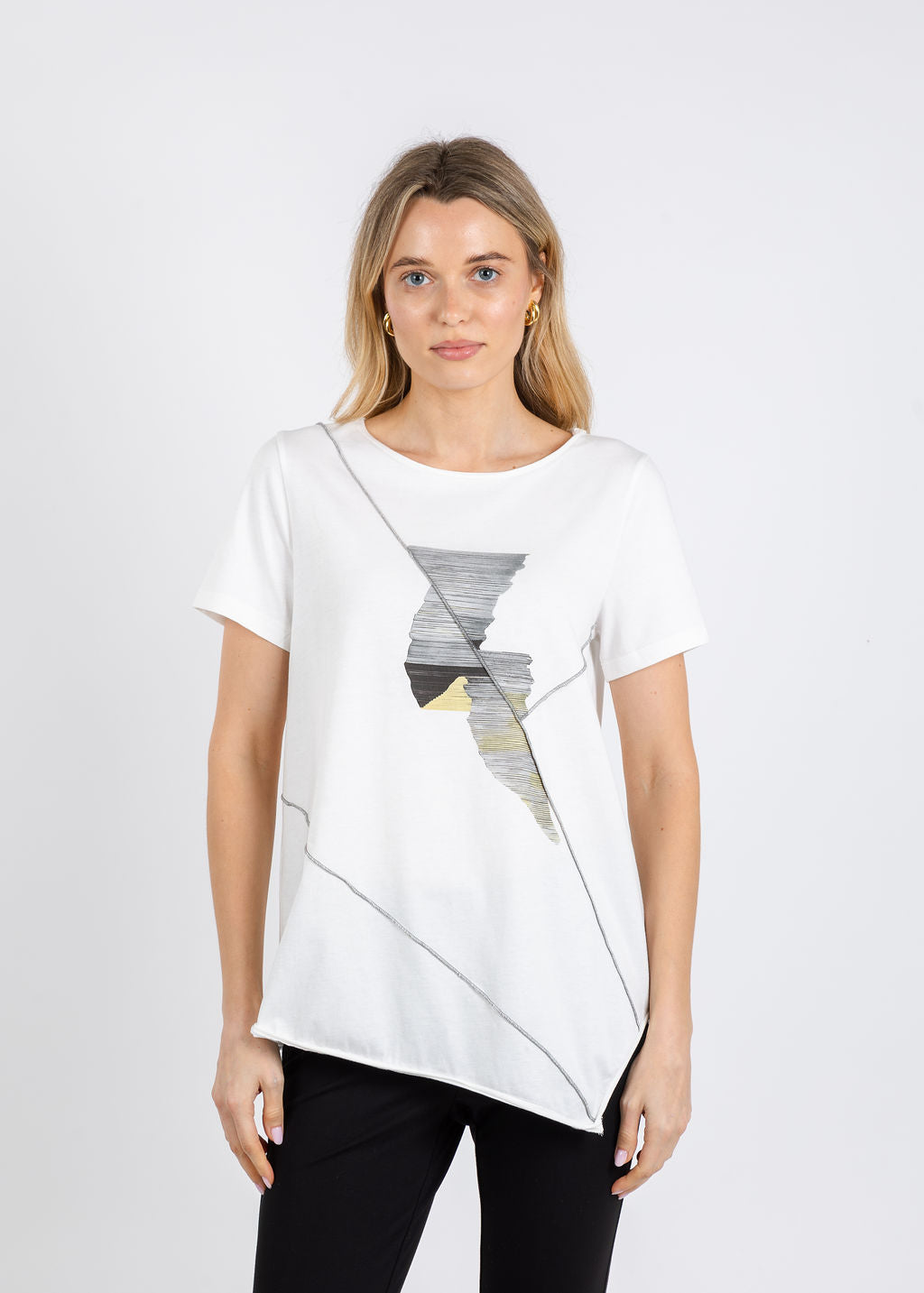 Ozai N Ku Barcode Graphic Tee available at Barbara Katz