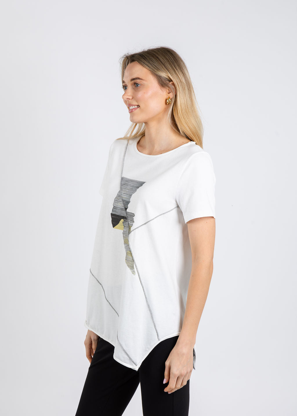 Ozai N Ku Barcode Graphic Tee available at Barbara Katz