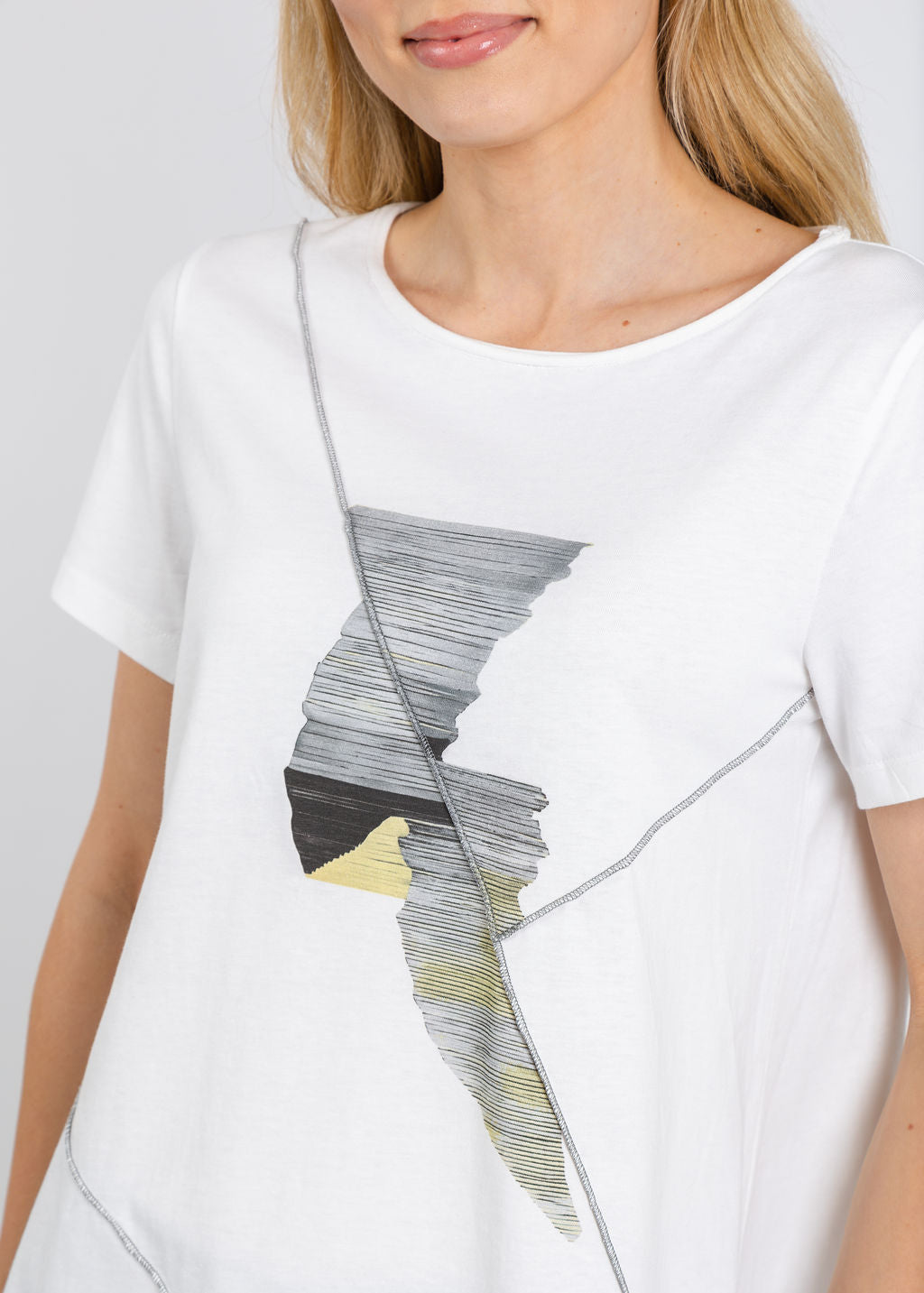 Ozai N Ku Barcode Graphic Tee available at Barbara Katz