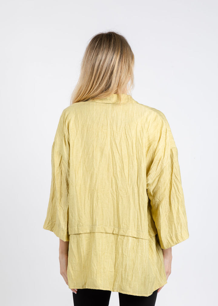 Ozai N Ku Marcy Pocket Jacket in Yellow available at Barbara Katz