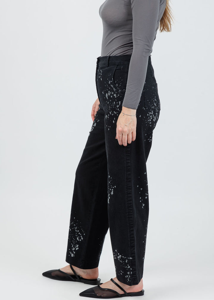 Ozai N Ku Nubia Splash Denim in Black/White available at Barbara Katz