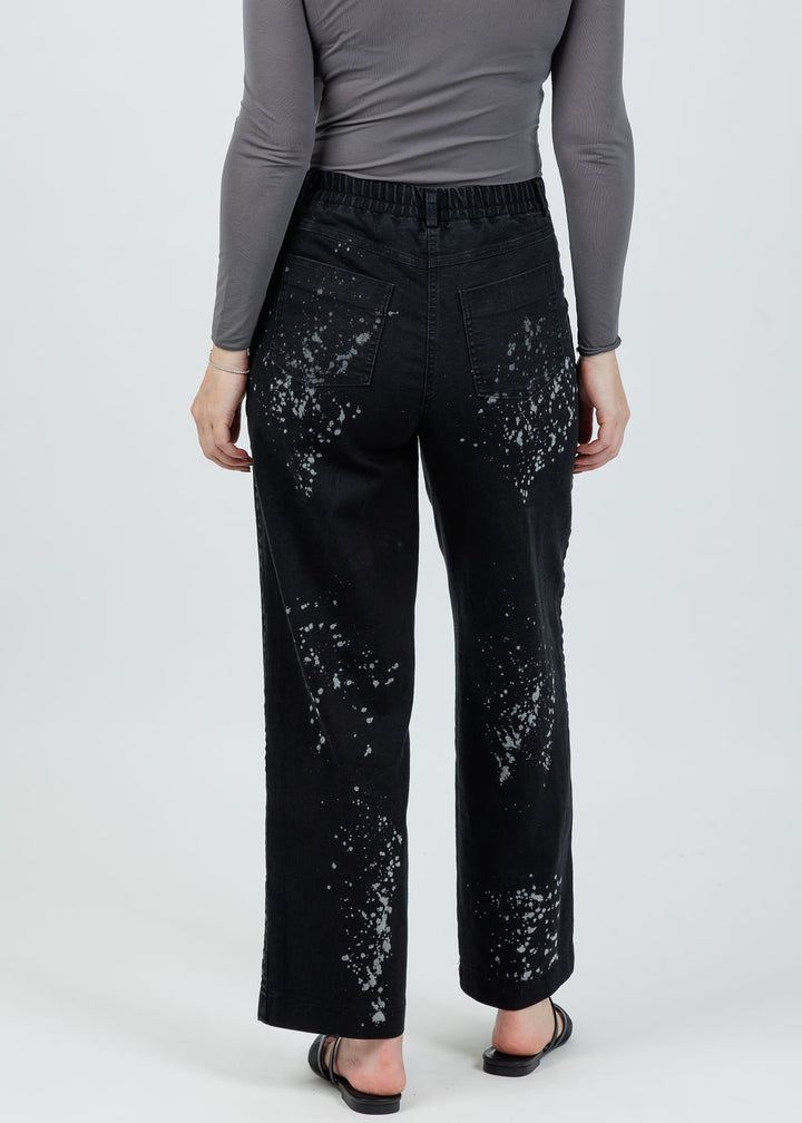 Ozai N Ku Nubia Splash Denim in Black/White available at Barbara Katz