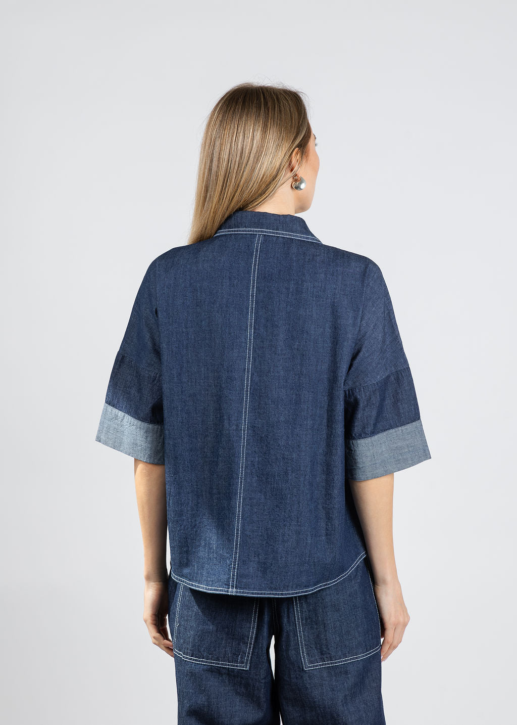 Ozai N Ku Zip Up Denim Jacket available at Barbara Katz