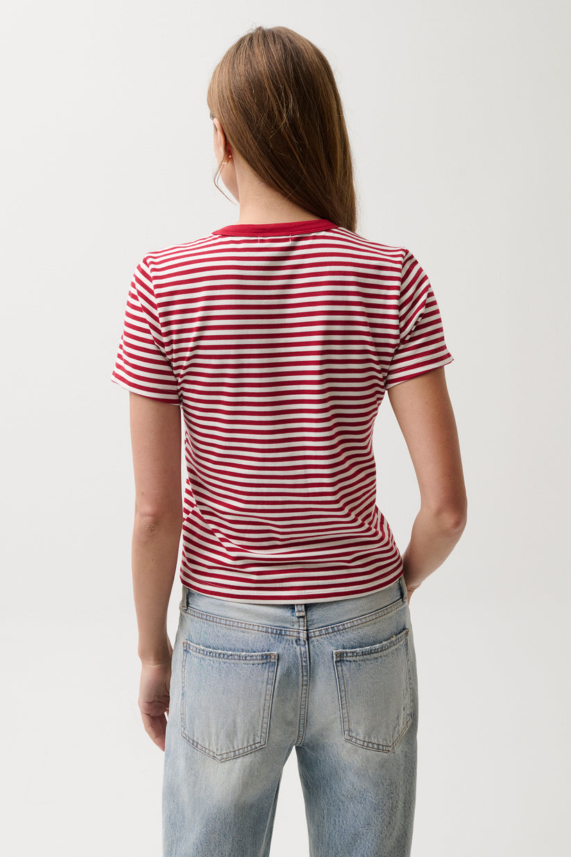 Pistola Alba Tee in Red Racer Stripe available at Barbara Katz