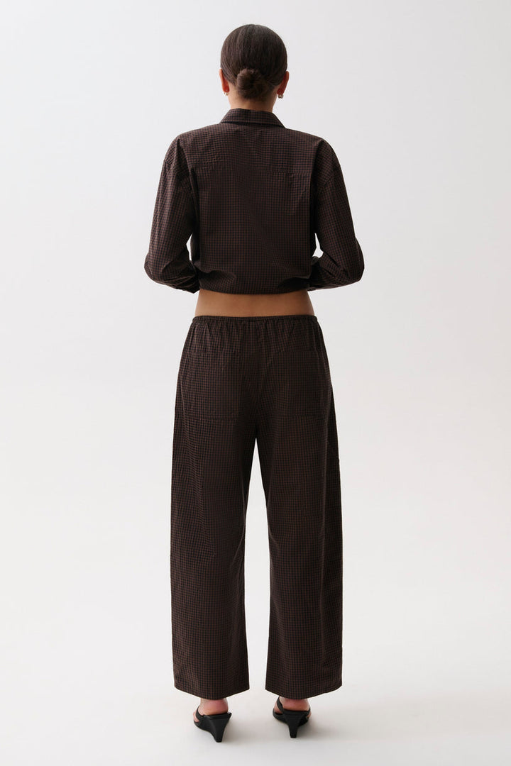 Pistola Theo Drawstring Poplin Pant in Hot Toddy available at Barbara Katz