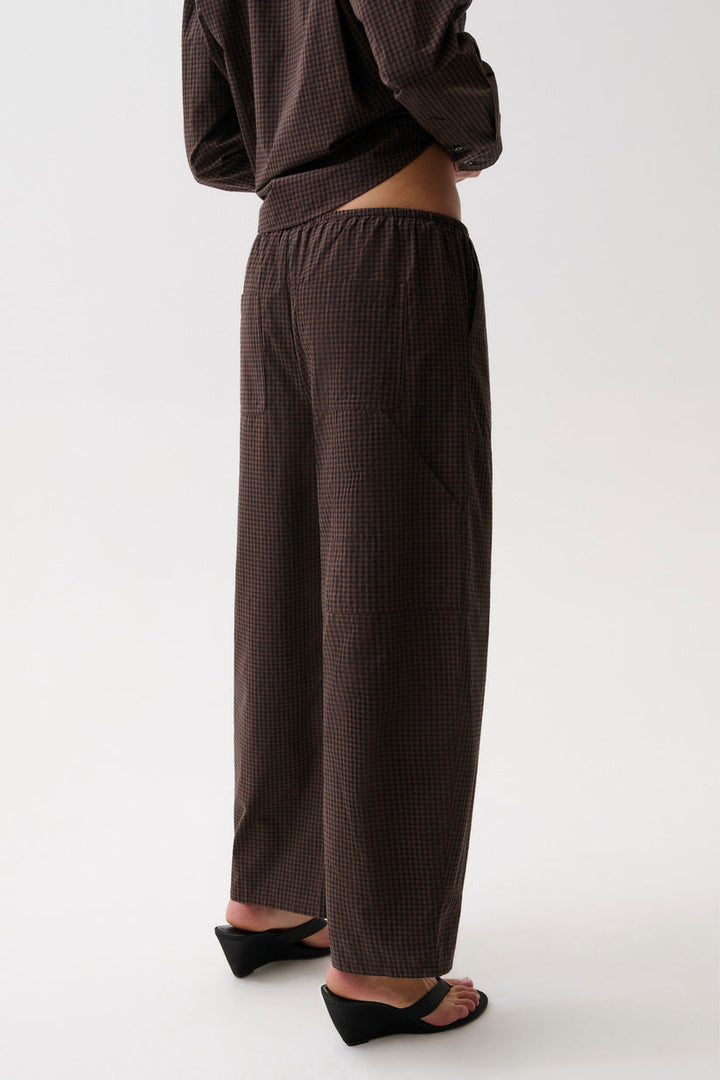 Pistola Theo Drawstring Poplin Pant in Hot Toddy available at Barbara Katz