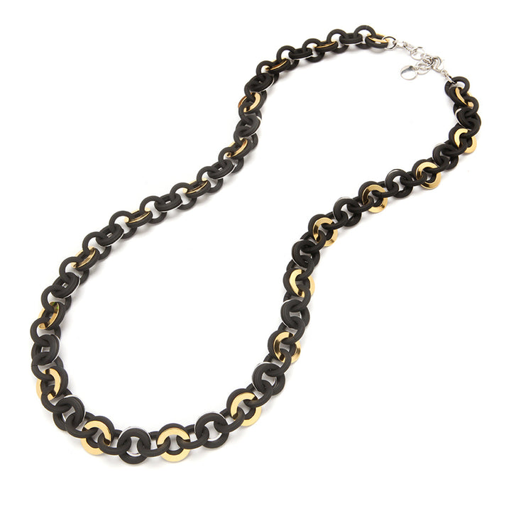 PONO Barile Sea Chain Necklace Matte Black available at Barbara Katz