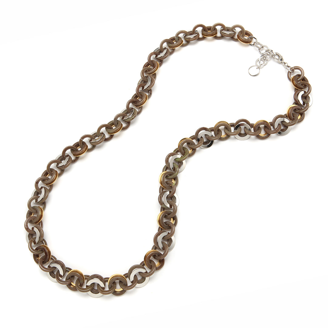 PONO Sea Chain Necklace in Olive Oil available at Barbara Katz