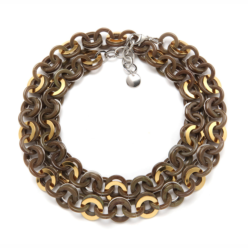 PONO Sea Chain Necklace in Olive Oil available at Barbara Katz