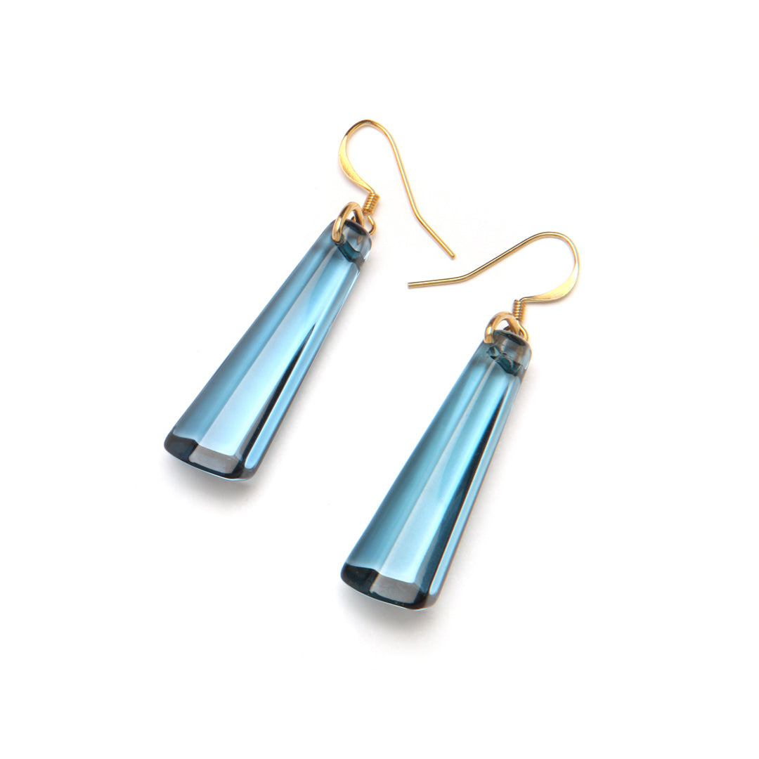 Pono Crystal Drop Earrings Deep Sea available at Barbara Katz
