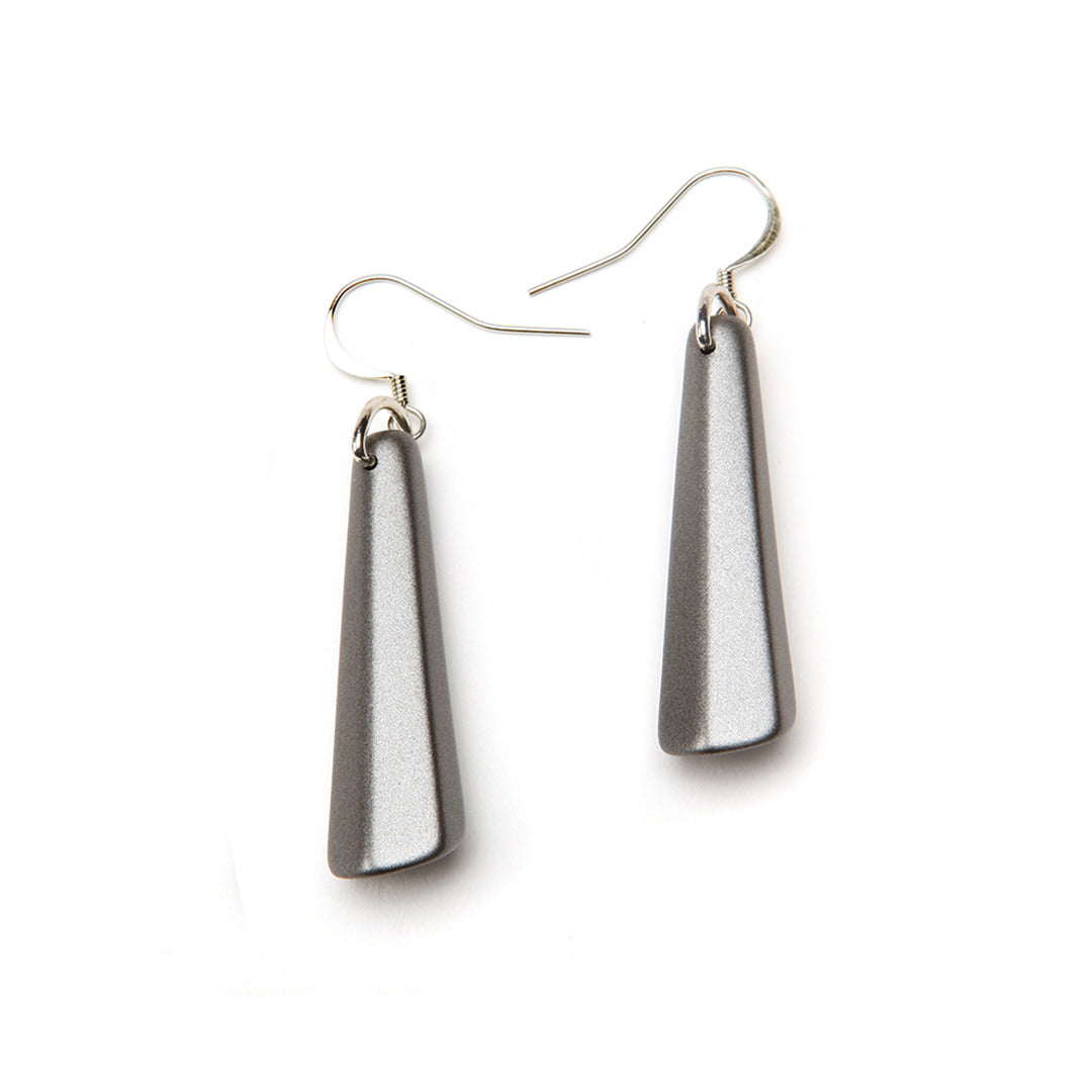 PONO Barile Drop Earrings Small in Gunmetal available at Barbara Katz