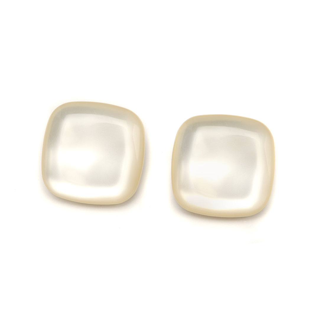 PONO Lara Tahiti Clip Earrings in Pearl available at Barbara Katz