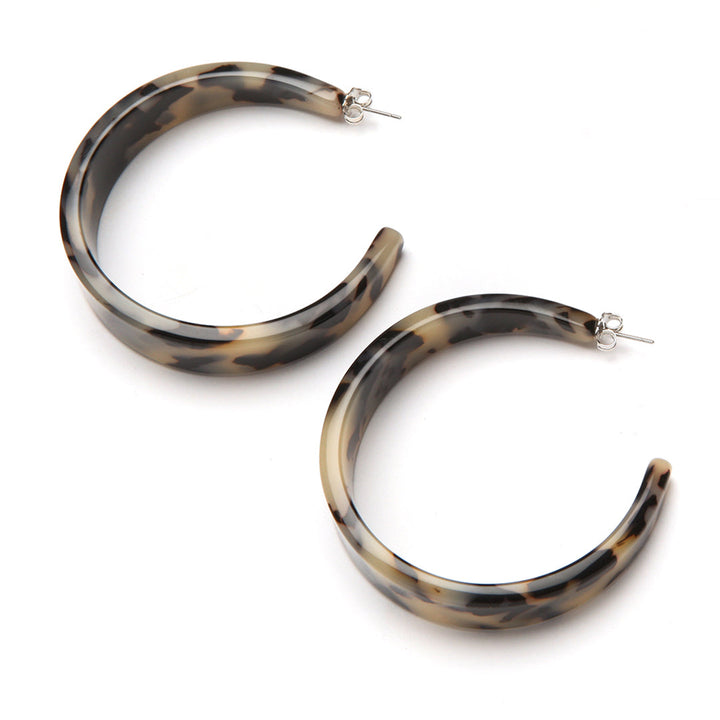 PONO Nicole Hoop Earrings in Havana available at Barbara Katz