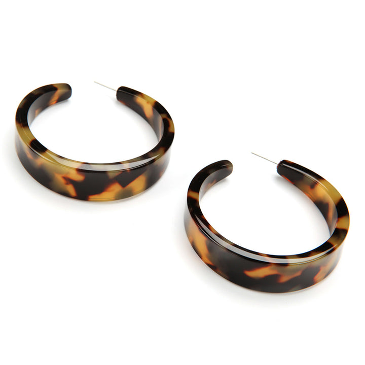 PONO Nicole Hoop Earrings in Tshell available at Barbara Katz