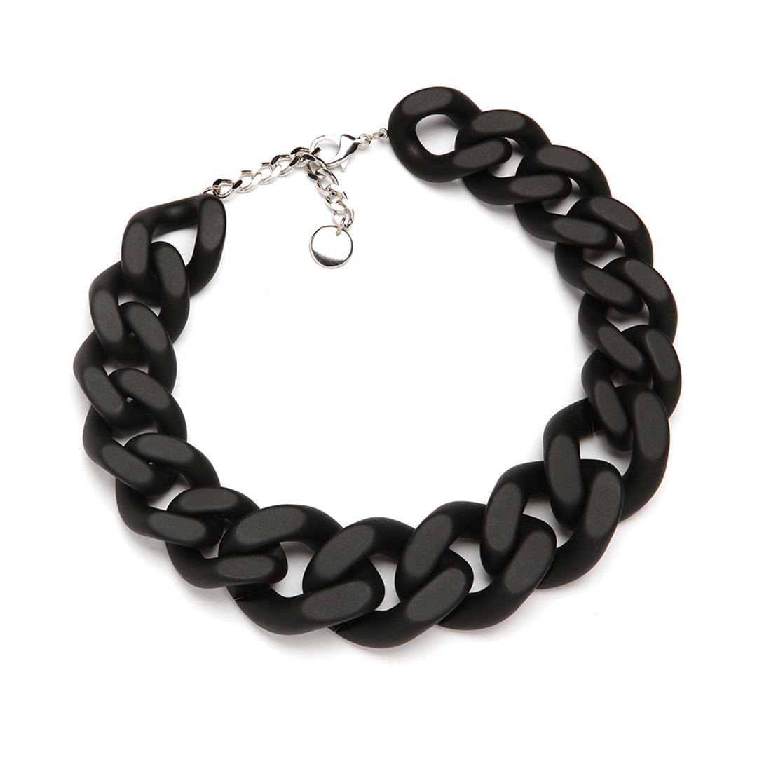 PONO Paris Resin Necklace in Matte Black avaialble at Barbara Katz