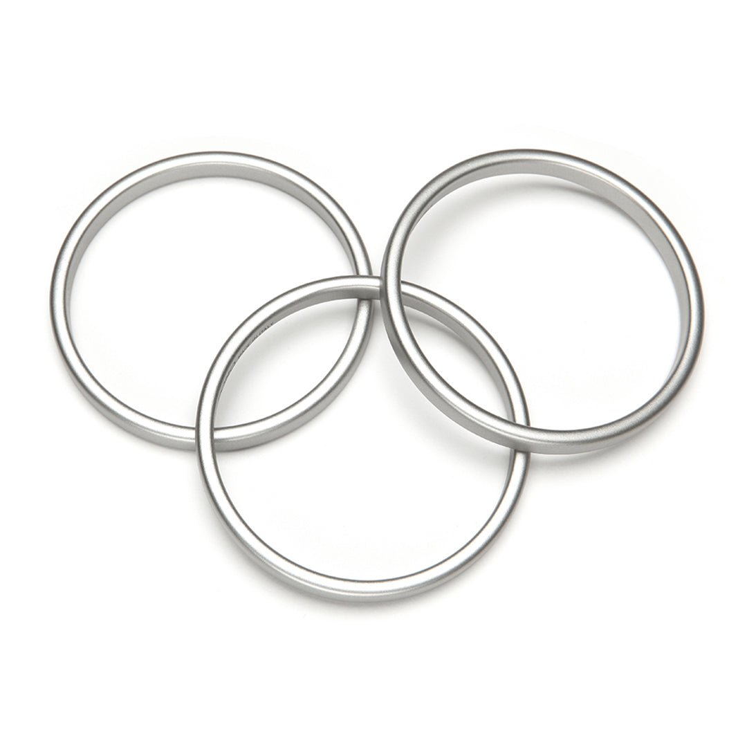 PONO Twiggy Barile Bangle Set of 3 in Silver available at Barbara Katz