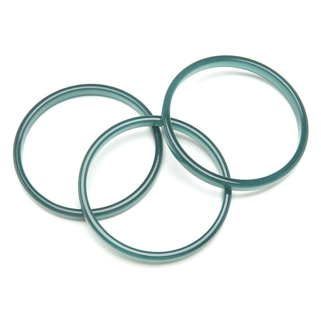 PONO Twiggy Bangle Set of 3 in Emerald available at Barbara Katz