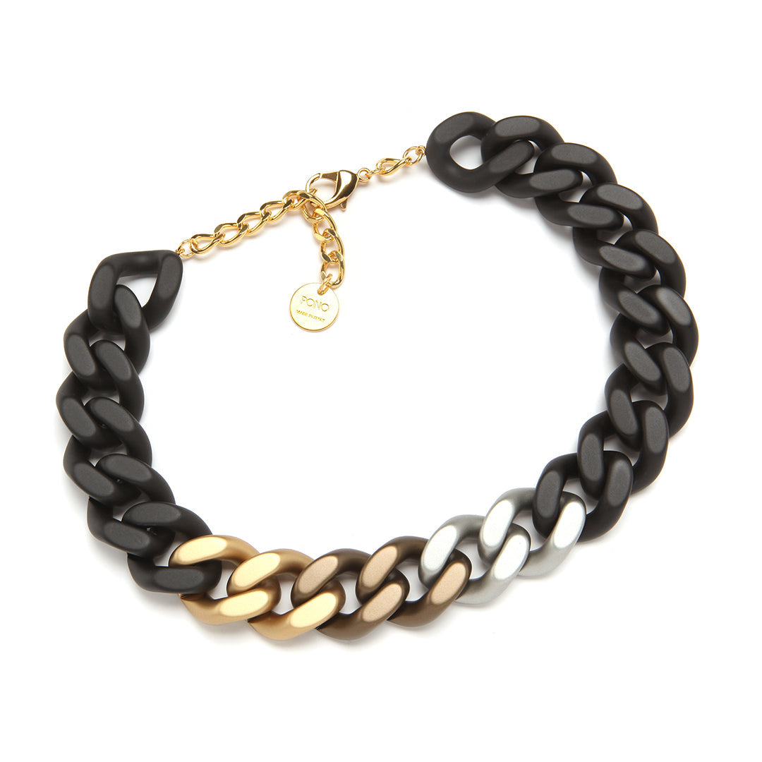 PONO Colette Noire Necklace in Matte Black available at Barbara Katz