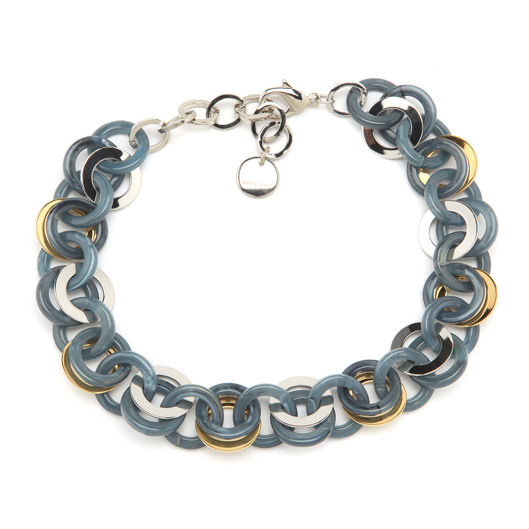 PONO Mini Sea Chain Necklace in Aviation available at Barbara Katz