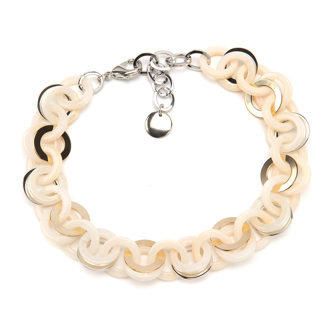 PONO Mini Sea Chain Necklace in Cream available at Barbara Katz