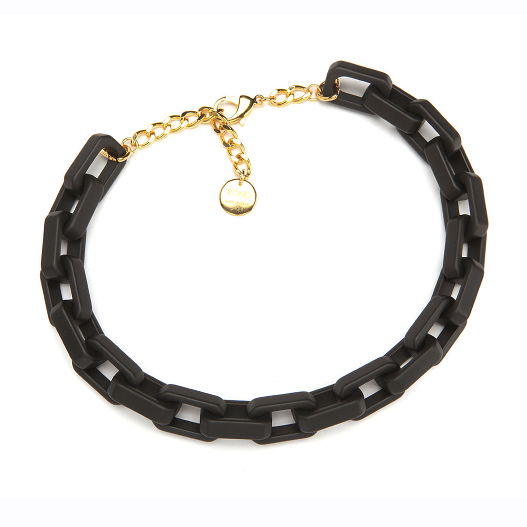 PONO Grazia Barile Necklace in Matte Black available at Barbara Katz