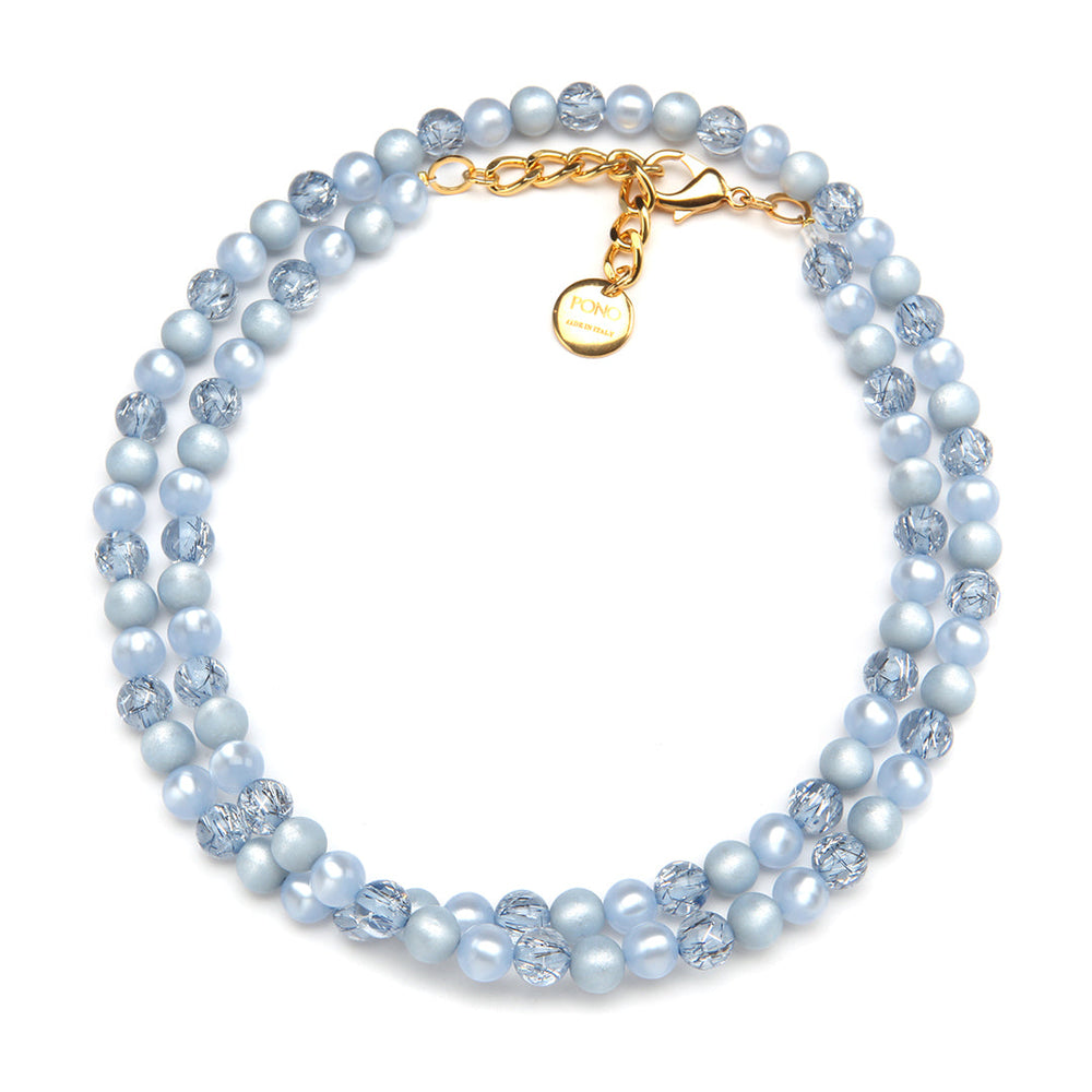 PONO Sheri Necklace in Baby Blue available at Barbara Katz